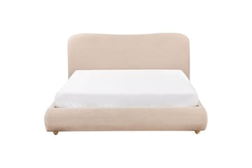 Säng med förvaring Blagnac - Beige/Bouclé, 160x200 cm - Möbler - Säng - Säng med förvaring