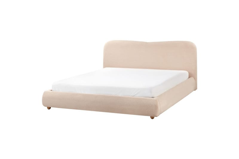 Säng med förvaring Blagnac - Beige/Bouclé, 180x200 cm - Möbler - Säng - Säng med förvaring