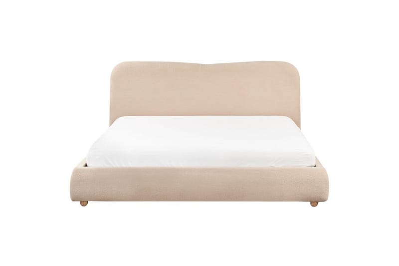 Säng med förvaring Blagnac - Beige/Bouclé, 180x200 cm - Möbler - Säng - Säng med förvaring