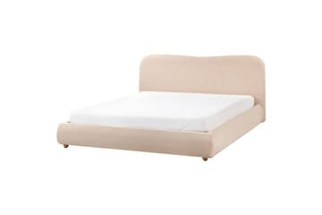Säng med förvaring Blagnac - Beige/Bouclé, 180x200 cm - Möbler - Säng - Säng med förvaring