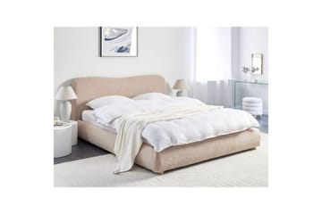 Säng med förvaring Blagnac - Beige/Bouclé, 180x200 cm - Möbler - Säng - Säng med förvaring