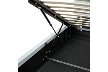 Säng med förvaring Blagnac - Blå/Polyester, 160x200 cm - Möbler - Säng - Säng med förvaring