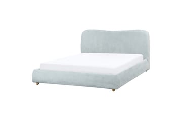 Säng med förvaring Blagnac - Blå/Polyester, 160x200 cm - Möbler - Säng - Säng med förvaring