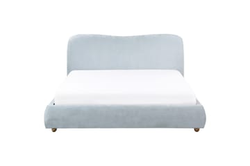 Säng med förvaring Blagnac - Blå/Polyester, 160x200 cm - Möbler - Säng - Säng med förvaring