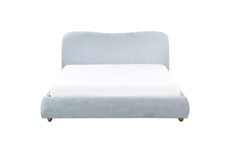 Säng med förvaring Blagnac - Blå/Polyester, 160x200 cm - Möbler - Säng - Säng med förvaring