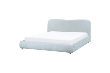 Säng med förvaring Blagnac - Blå/Polyester, 180x200 cm - Möbler - Säng - Säng med förvaring