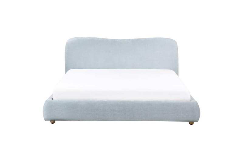 Säng med förvaring Blagnac - Blå/Polyester, 180x200 cm - Möbler - Säng - Säng med förvaring