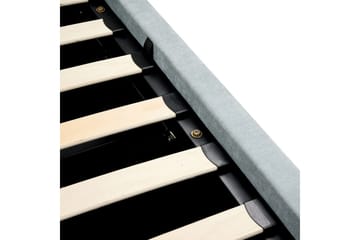 Säng med förvaring Blagnac - Blå/Polyester, 180x200 cm - Möbler - Säng - Säng med förvaring