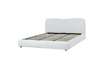 Säng med förvaring Blagnac - Grå/Polyester, 180x200 cm - Möbler - Säng - Säng med förvaring
