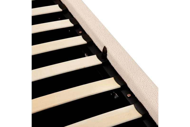 Säng med förvaring Blagnac - Ljusbeige/Bouclé, 180x200 cm - Möbler - Säng - Säng med förvaring