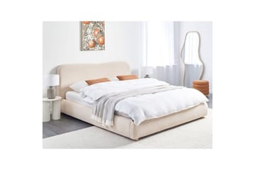Säng med förvaring Blagnac - Ljusbeige/Bouclé, 180x200 cm - Möbler - Säng - Säng med förvaring