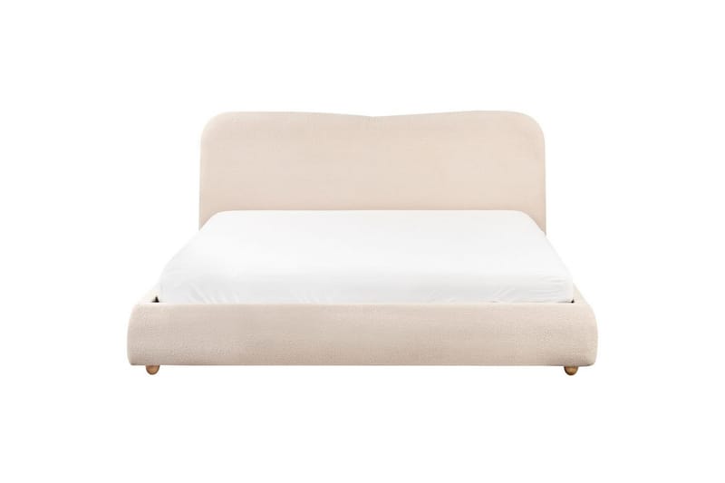 Säng med förvaring Blagnac - Ljusbeige/Bouclé, 180x200 cm - Möbler - Säng - Säng med förvaring