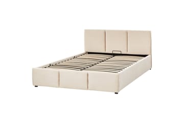 Säng med förvaring Bousse - Beige/Sammet, 160x200 cm - Möbler - Säng - Säng med förvaring
