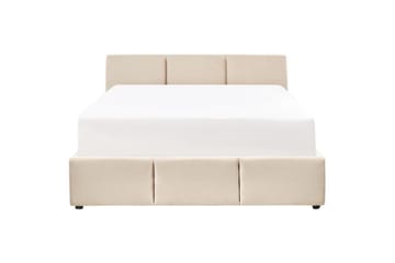 Säng med förvaring Bousse - Beige/Sammet, 160x200 cm - Möbler - Säng - Säng med förvaring