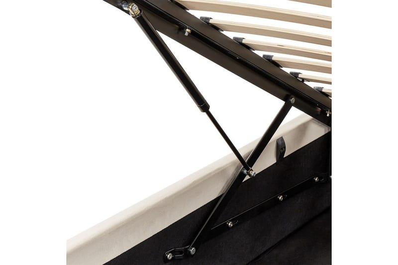 Säng med förvaring Bousse - Beige/Sammet, 160x200 cm - Möbler - Säng - Säng med förvaring