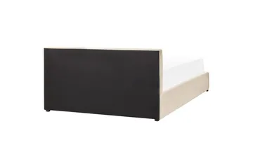 Säng med förvaring Bousse - Beige/Sammet, 160x200 cm - Möbler - Säng - Säng med förvaring