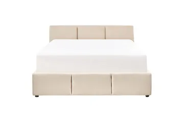 Säng med förvaring Bousse - Beige/Sammet, 160x200 cm - Möbler - Säng - Säng med förvaring