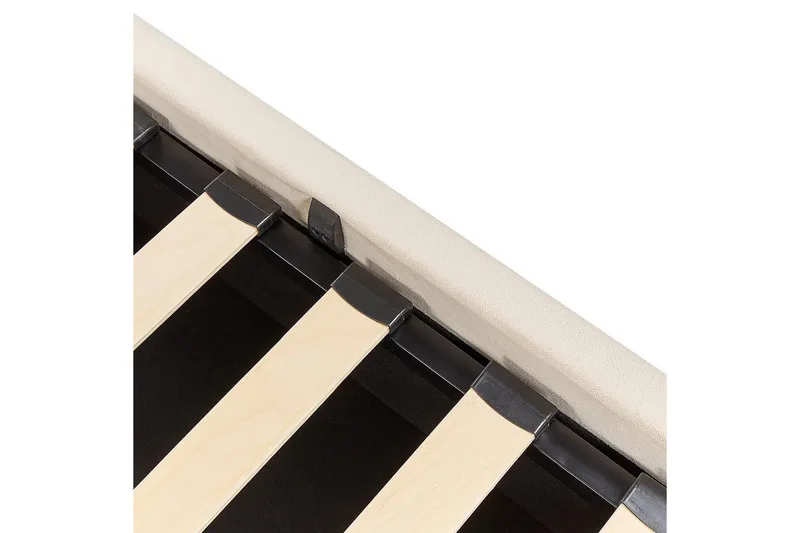 Säng med förvaring Bousse - Beige/Sammet, 180x200 cm - Möbler - Säng - Säng med förvaring