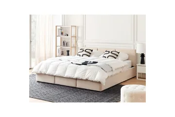 Säng med förvaring Bousse - Beige/Sammet, 180x200 cm - Möbler - Säng - Säng med förvaring