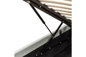 Säng med förvaring Bousse - Grå/Sammet, 160x200 cm - Möbler - Säng - Säng med förvaring