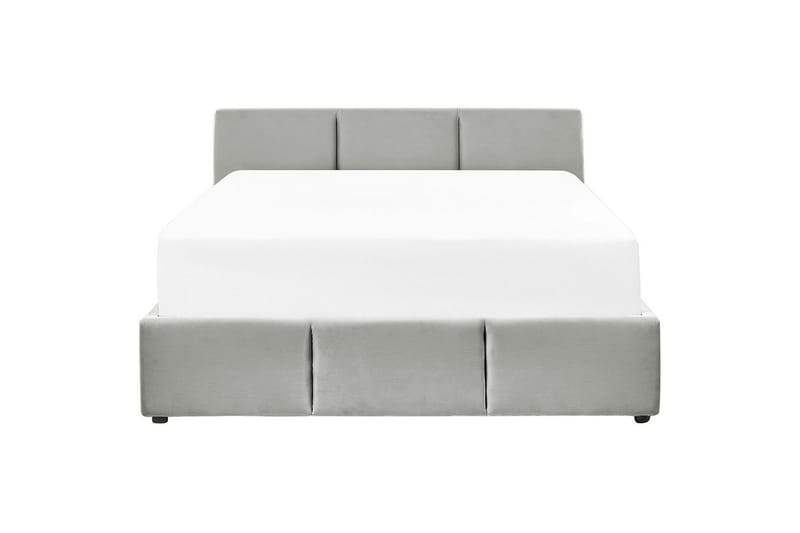 Säng med förvaring Bousse - Grå/Sammet, 160x200 cm - Möbler - Säng - Säng med förvaring