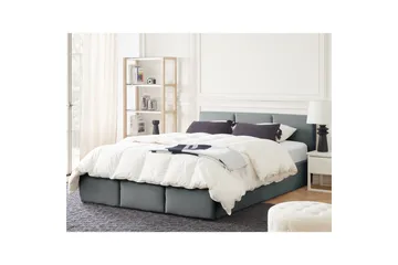 Säng med förvaring Bousse - Mörkgrå/Sammet, 160x200 cm - Möbler - Säng - Säng med förvaring