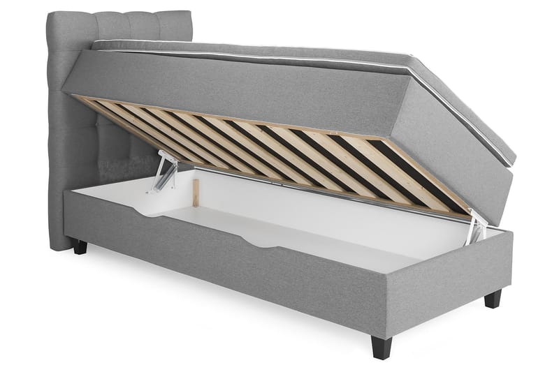 Säng med Förvaring Boxford 80x200 - Ljusgrå (+Fler val) - Möbler - Säng - Enkelsäng