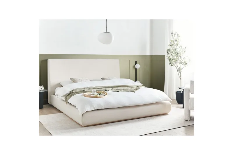 Säng med förvaring Campagne - Beige, 180x200 cm - Möbler - Säng - Säng med förvaring