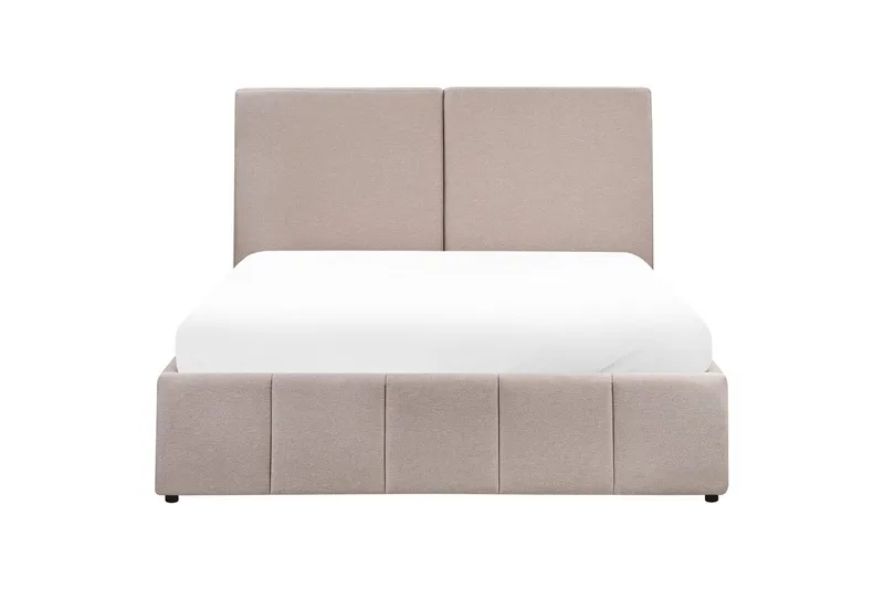 Säng med förvaring Castelnavet - Beige, svart, 160x200 cm - Möbler - Säng - Säng med förvaring