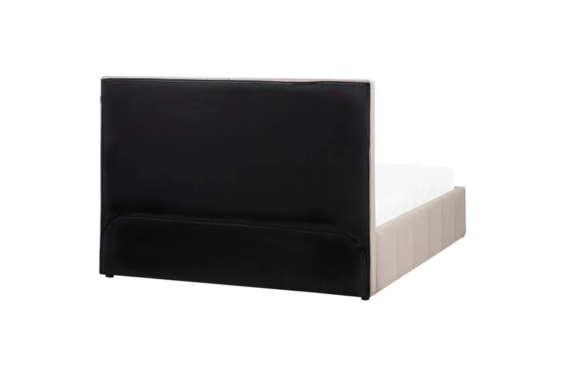 Säng med förvaring Castelnavet - Beige, svart, 160x200 cm - Möbler - Säng - Säng med förvaring