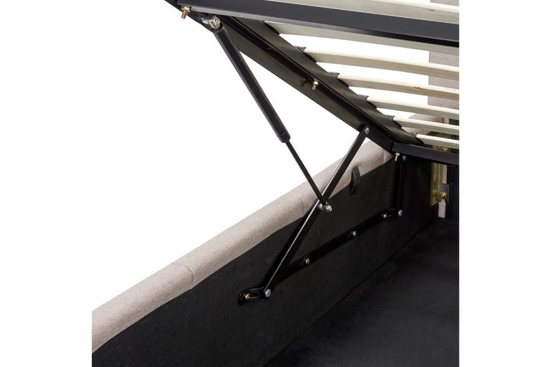 Säng med förvaring Castelnavet - Beige, svart, 160x200 cm - Möbler - Säng - Säng med förvaring