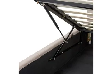 Säng med förvaring Castelnavet - Beige, svart, 180x200 cm - Möbler - Säng - Säng med förvaring