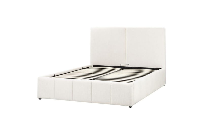 Säng med förvaring Castelnavet - Vit, Svart, 160x200 cm - Möbler - Säng - Säng med förvaring