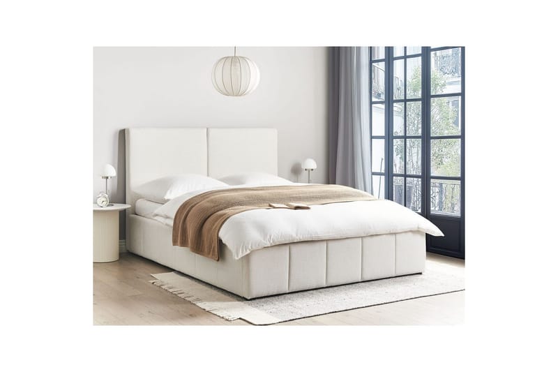 Säng med förvaring Castelnavet - Vit, Svart, 160x200 cm - Möbler - Säng - Säng med förvaring