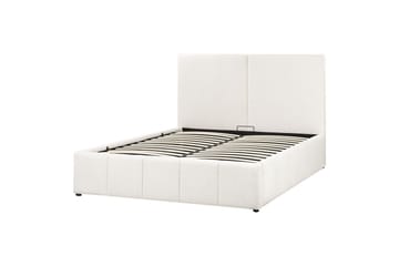 Säng med förvaring Castelnavet - Vit, Svart, 160x200 cm - Möbler - Säng - Säng med förvaring