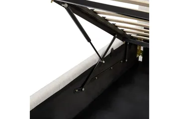 Säng med förvaring Castelnavet - Vit, Svart, 160x200 cm - Möbler - Säng - Säng med förvaring