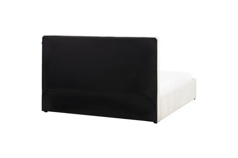 Säng med förvaring Castelnavet - Vit, Svart, 180x200 cm - Möbler - Säng - Säng med förvaring