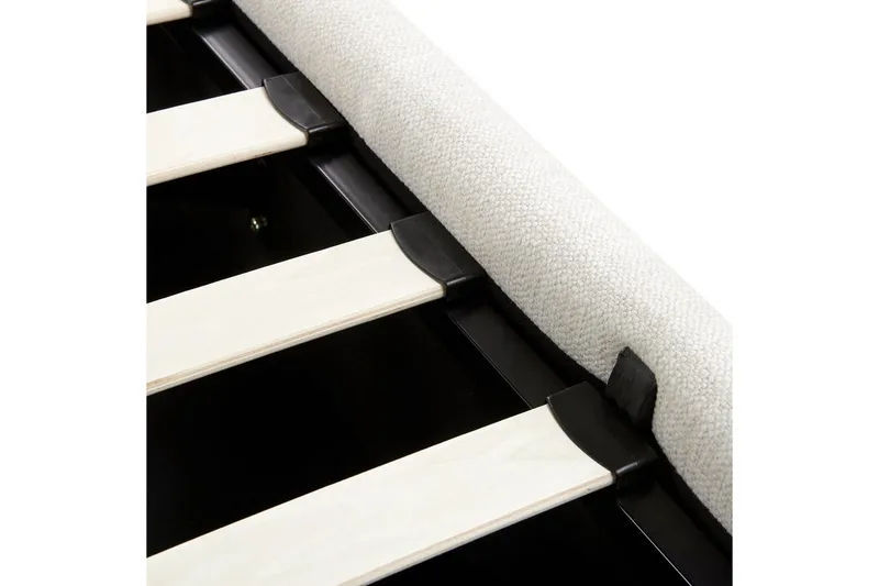 Säng med förvaring Castelnavet - Vit, Svart, 180x200 cm - Möbler - Säng - Säng med förvaring