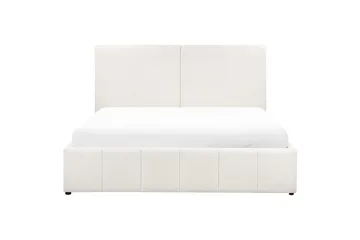 Säng med förvaring Castelnavet - Vit, Svart, 180x200 cm - Möbler - Säng - Säng med förvaring