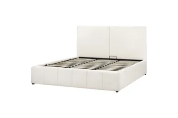 Säng med förvaring Castelnavet - Vit, Svart, 180x200 cm - Möbler - Säng - Säng med förvaring