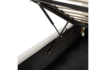 Säng med förvaring Castelnavet - Vit, Svart, 180x200 cm - Möbler - Säng - Säng med förvaring