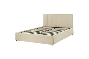 Säng med förvaring Dreux - Beige, svart, 140x200 cm - Möbler - Säng - Säng med förvaring