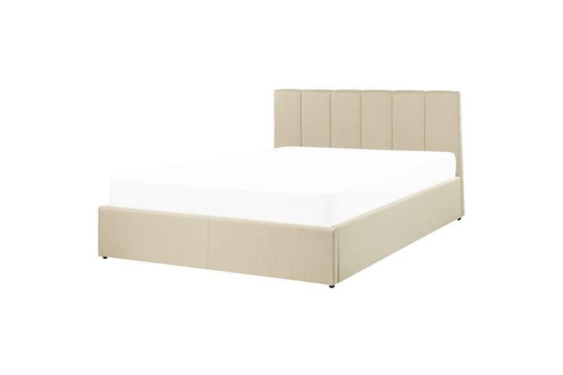 Säng med förvaring Dreux - Beige, svart, 140x200 cm - Möbler - Säng - Säng med förvaring