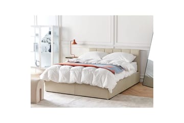 Säng med förvaring Dreux - Beige, svart, 140x200 cm - Möbler - Säng - Säng med förvaring