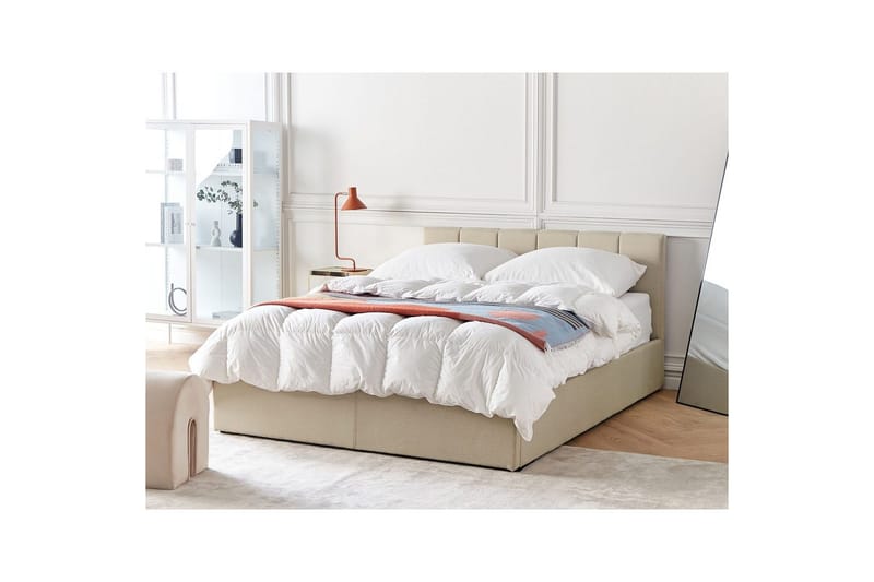 Säng med förvaring Dreux - Beige, svart, 140x200 cm - Möbler - Säng - Säng med förvaring