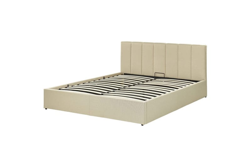 Säng med förvaring Dreux - Beige, svart, 160x200 cm - Möbler - Säng - Säng med förvaring