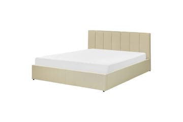 Säng med förvaring Dreux - Beige, svart, 160x200 cm - Möbler - Säng - Säng med förvaring