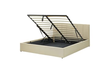Säng med förvaring Dreux - Beige, svart, 160x200 cm - Möbler - Säng - Säng med förvaring