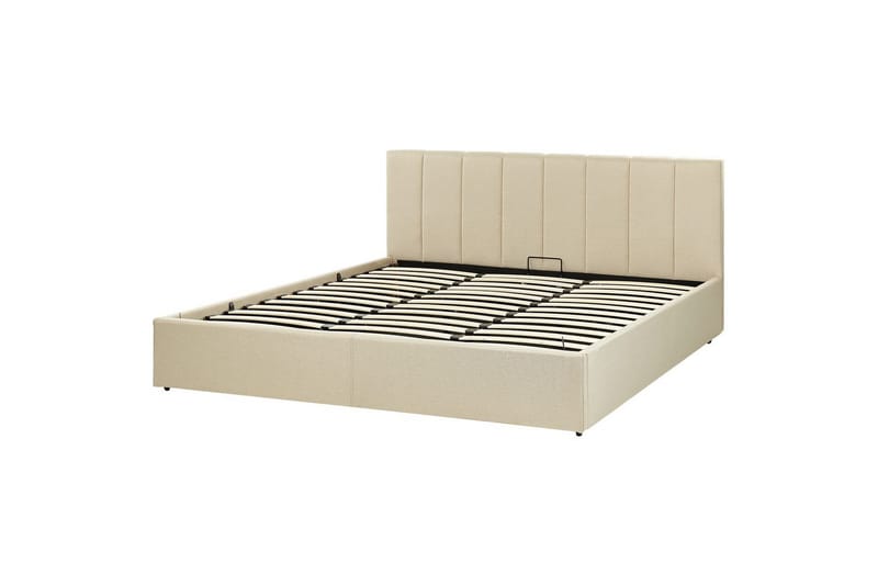 Säng med förvaring Dreux - Beige, svart, 180x200 cm - Möbler - Säng - Säng med förvaring