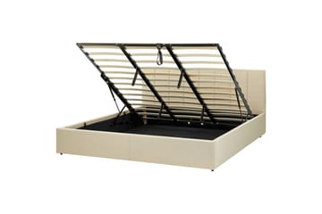 Säng med förvaring Dreux - Beige, svart, 180x200 cm - Möbler - Säng - Säng med förvaring